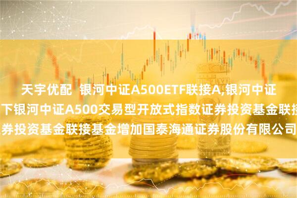 天宇优配  银河中证A500ETF联接A,银河中证A500ETF联接C: 关于旗下银河中证A500交易型开放式指数证券投资基金联接基金增加国泰海通证券股份有限公司为代销机构的公告