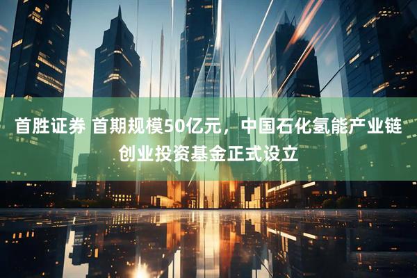 首胜证券 首期规模50亿元，中国石化氢能产业链创业投资基金正式设立