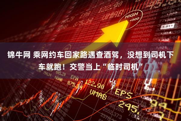 锦牛网 乘网约车回家路遇查酒驾，没想到司机下车就跑！交警当上“临时司机”