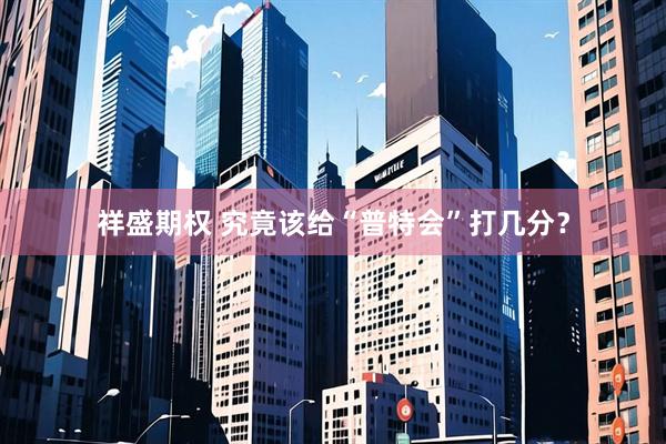 祥盛期权 究竟该给“普特会”打几分？